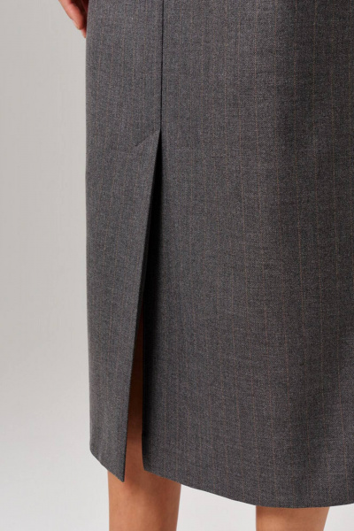 Юбка Nelva 4863 темно-серый полоска - фото 6