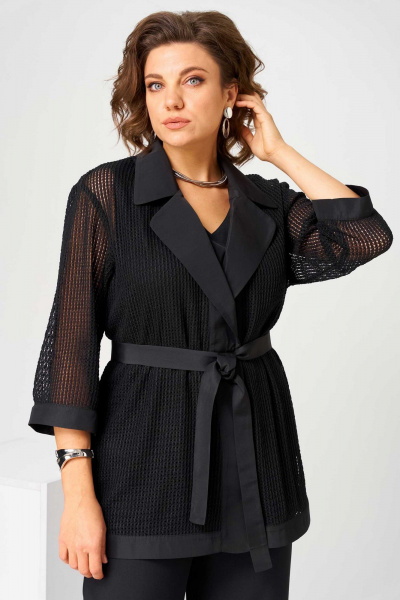 Брюки, кардиган, топ Асолия 1514 черный - фото 9