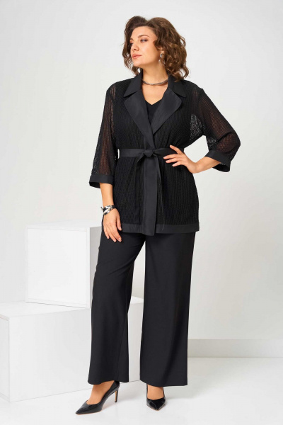 Брюки, кардиган, топ Асолия 1514 черный - фото 4