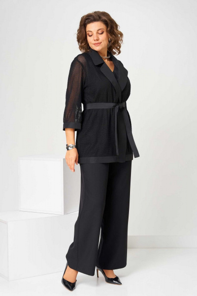 Брюки, кардиган, топ Асолия 1514 черный - фото 3