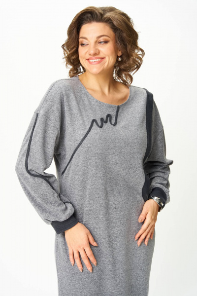 Платье Karina deLux M-1402 серый - фото 7