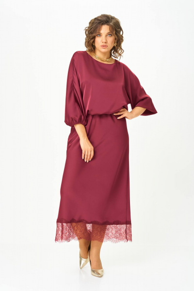 Блуза, юбка Karina deLux M-1410 бордо - фото 3