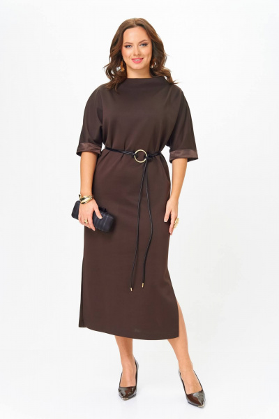 Платье Karina deLux M-1411 шоколад - фото 1
