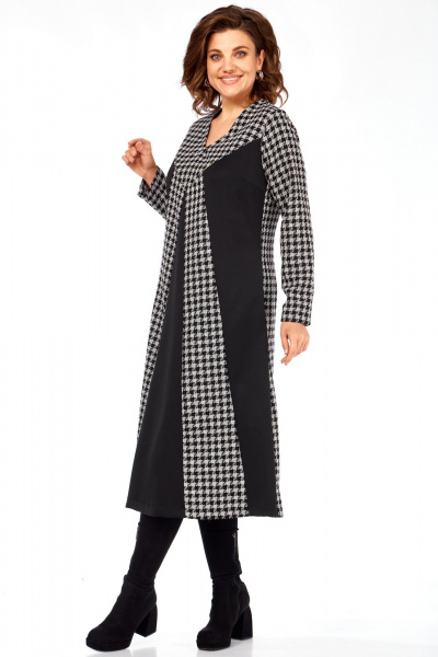 Платье Celentano lite 5070 гусиная_лапка/однотон - фото 3