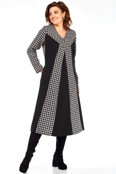 Платье Celentano lite 5070 гусиная_лапка/однотон - фото 2