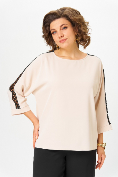 Блуза Rumoda 2274_дл_бежевый - фото 4