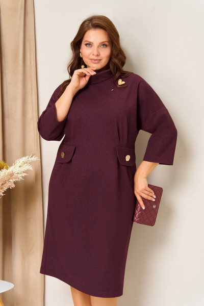 Платье VOLNA 1448 ежевика - фото 3