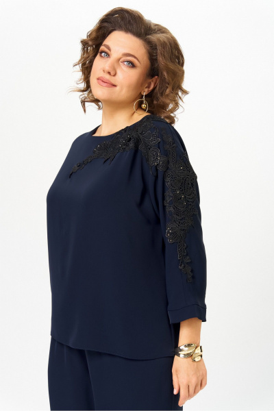 Блуза Rumoda 2277_дл_синий - фото 5