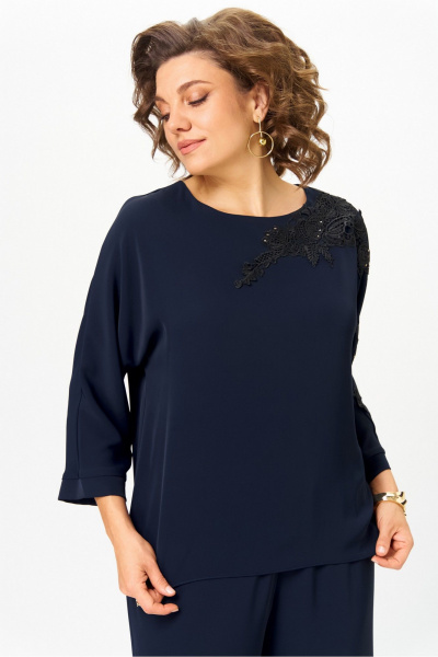 Блуза Rumoda 2277_дл_синий - фото 4