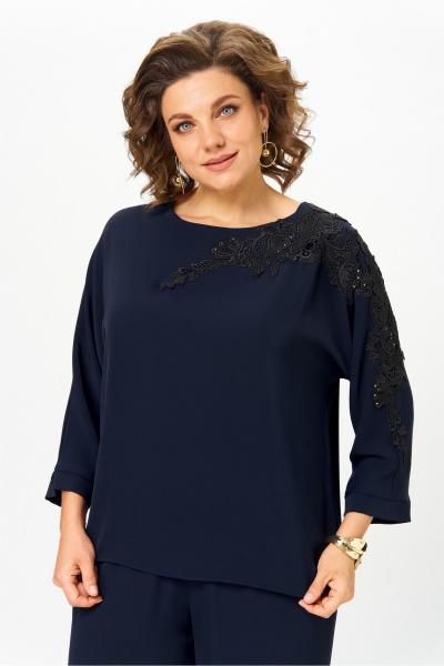 Блуза Rumoda 2277_дл_синий - фото 1
