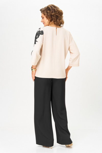 Блуза, брюки Rumoda 2278_дл_бежевый-черный - фото 12