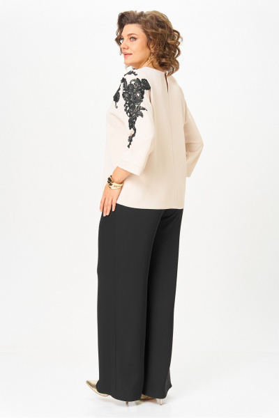 Блуза, брюки Rumoda 2278_дл_бежевый-черный - фото 11