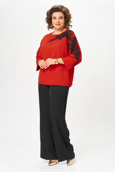Блуза, брюки Rumoda 2278_дл_красный-черный - фото 6