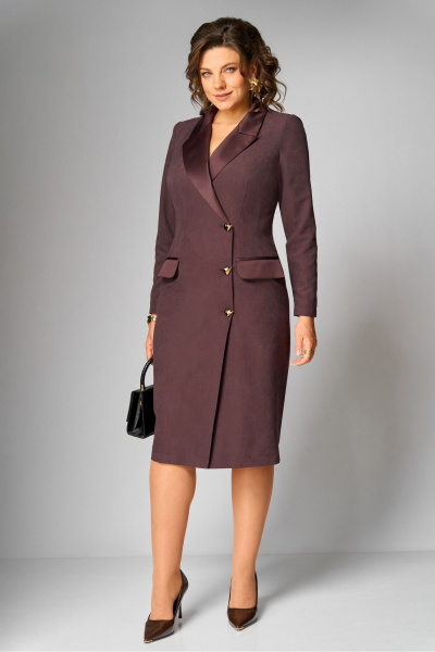 Платье Орхидея 1626-1 темно-бордовый - фото 3