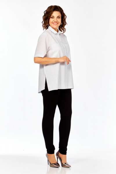 Рубашка Avenue 0338-4 полоска_серый+молочный - фото 10