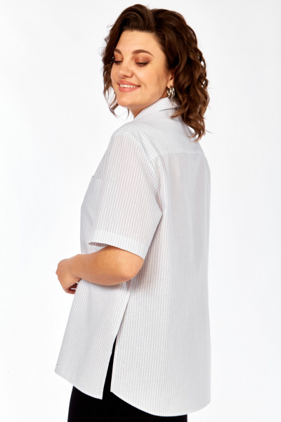 Рубашка Avenue 0338-4 полоска_серый+молочный - фото 4