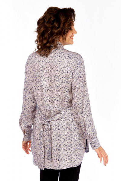 Рубашка Avenue 0347 серый_дизайн_цветочек - фото 12