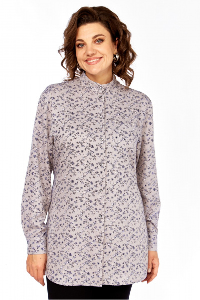 Рубашка Avenue 0347 серый_дизайн_цветочек - фото 11