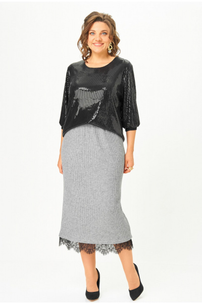 Юбка Andina city 1020-25 серый - фото 2