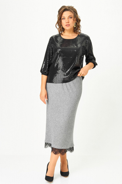 Блуза Andina city 3017-25 черный - фото 1