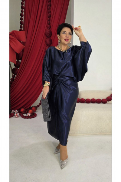 Блуза, юбка Vittoria Queen 26343 кобальт_синий - фото 6