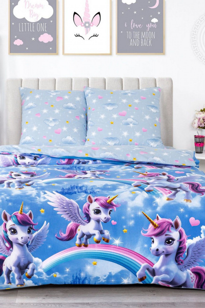Наволочка, пододеяльник, простыня АРТПОСТЕЛЬ 912 единорожки - фото 2
