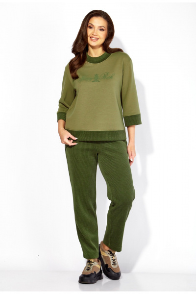 Брюки, джемпер TAiER 1381 олива - фото 5