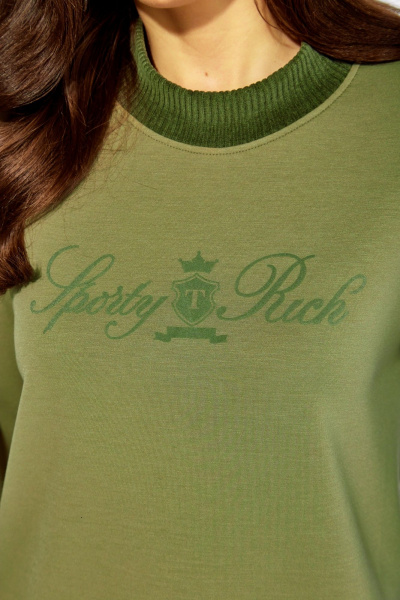 Брюки, джемпер TAiER 1381 олива - фото 3