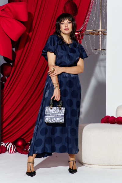 Платье Vittoria Queen 28483 темно-синий - фото 4