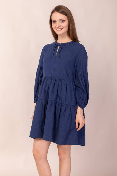 Платье Ружана 446-2 синий - фото 1