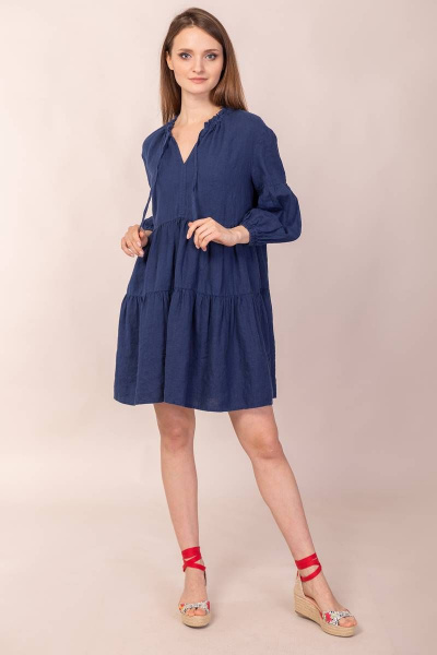 Платье Ружана 446-2 синий - фото 5