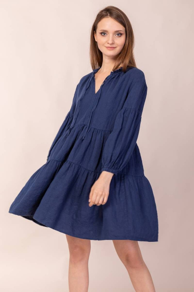 Платье Ружана 446-2 синий - фото 2