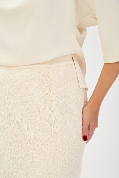 Блуза, юбка TVIN 7886 молочный - фото 12