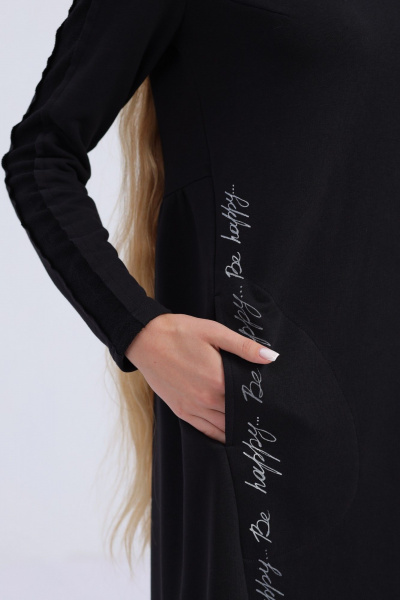 Платье Полинушка 645/1 черный - фото 4