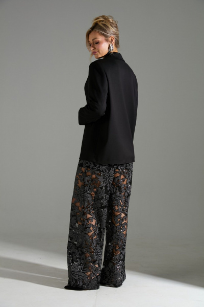 Брюки, жакет LM К43040 черный - фото 7