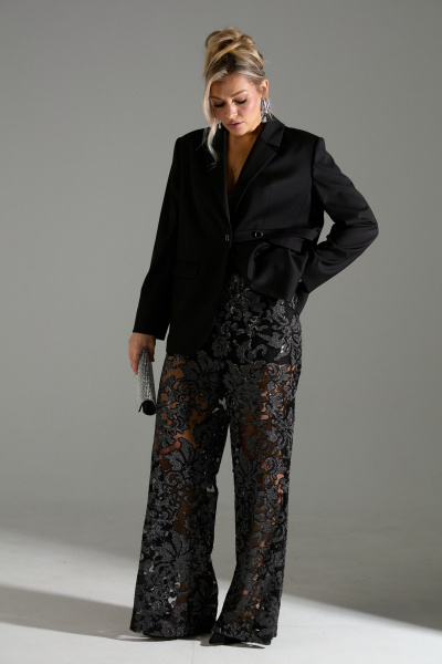 Брюки, жакет LM К43040 черный - фото 5