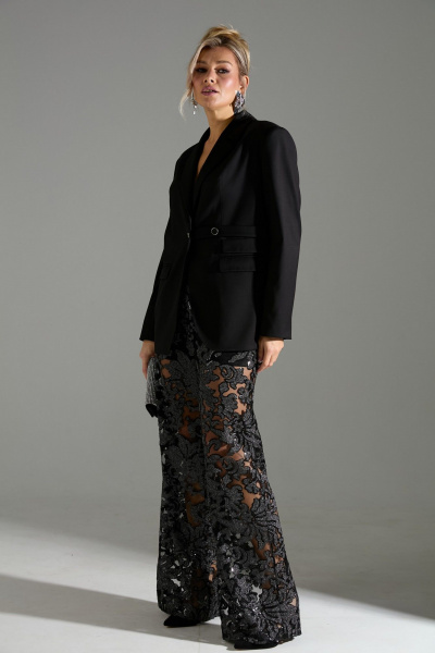 Брюки, жакет LM К43040 черный - фото 4