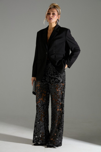 Брюки, жакет LM К43040 черный - фото 3