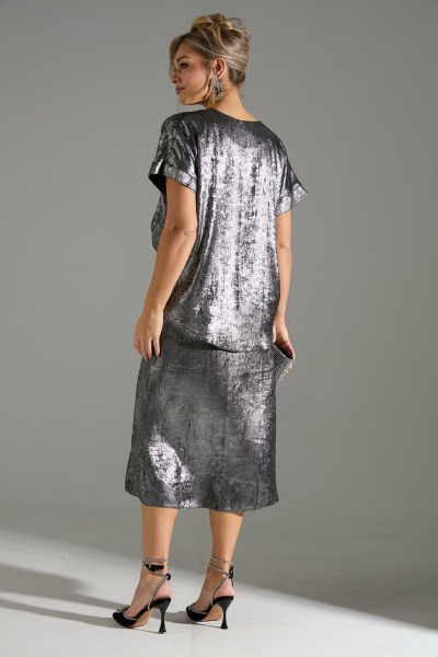 Блуза, юбка LM М94 серый_шиммер - фото 6