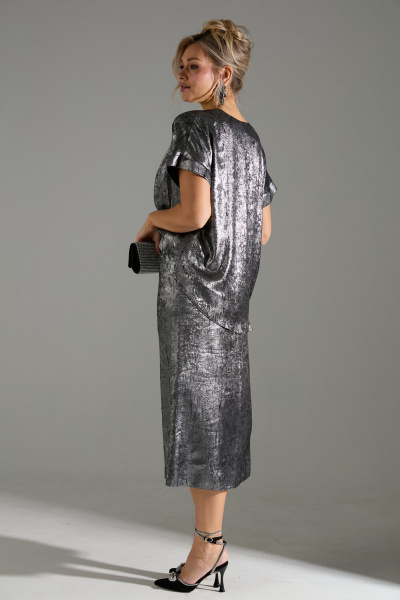 Блуза, юбка LM М94 серый_шиммер - фото 5