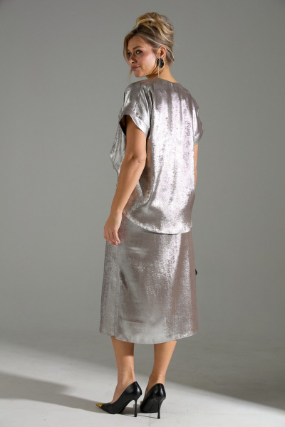 Блуза, юбка LM М94 бежевый_шиммер - фото 7