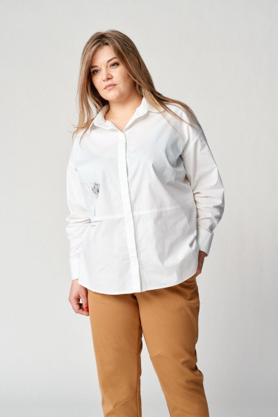 Рубашка Almirastyle 152-1 белый - фото 2