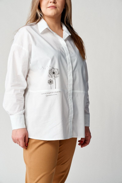 Рубашка Almirastyle 152-1 белый - фото 3