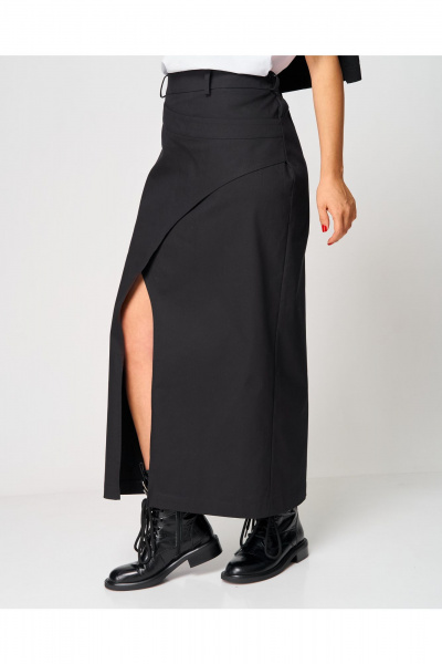 Юбка GRATTO 6209-1 черный - фото 7