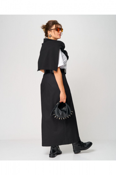 Юбка GRATTO 6209-1 черный - фото 6