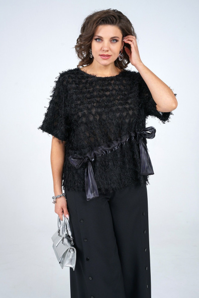 Блуза, брюки Alani Collection 2464 черный - фото 7
