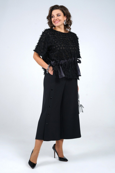 Блуза, брюки Alani Collection 2464 черный - фото 5
