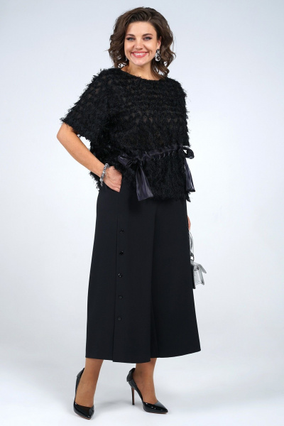 Блуза, брюки Alani Collection 2464 черный - фото 4