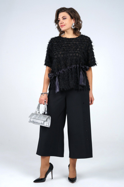 Блуза, брюки Alani Collection 2464 черный - фото 2