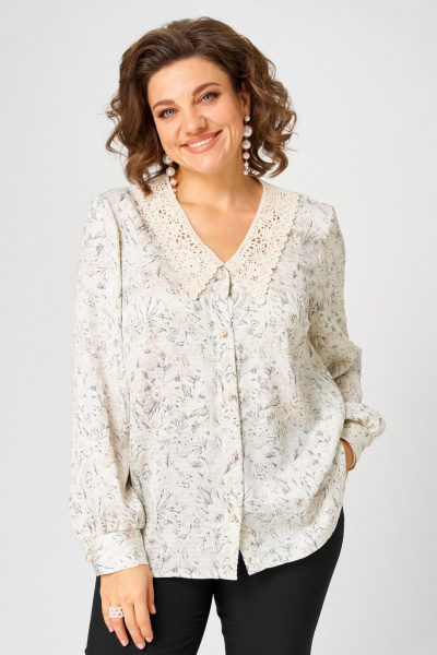 Блуза Svetlana-Style 2304 молочный_принт - фото 1